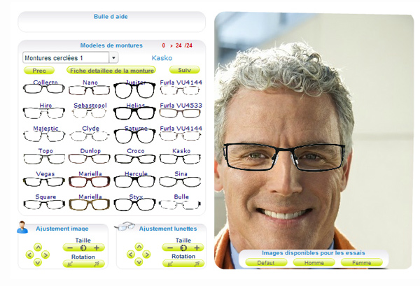 Essayer des lunettes en ligne avec la cam gratuitement