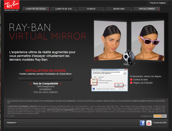 Essayage ray ban en ligne store