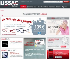 site opticien lissac